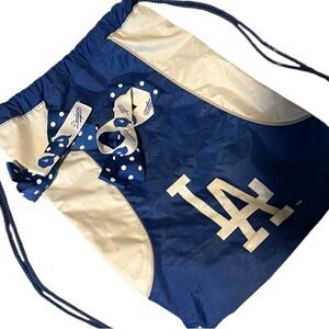LA Los Angeles Dodgers Baseball Cinch Backpack Blue White